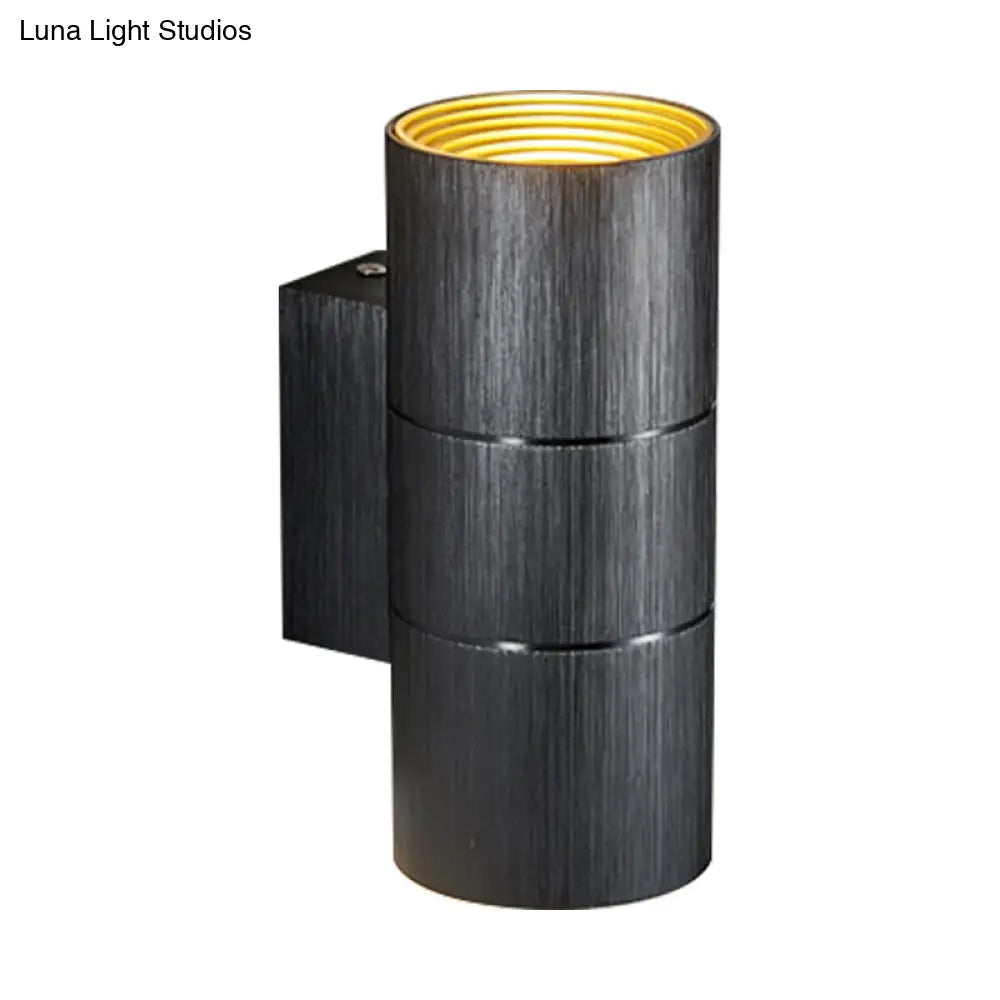 DecorBites™ DecorBites™ Modern Metal LED Up and Down Wall Sconce - 1 Light Black/Grey/Gold Wall Lamp for Bathroom
