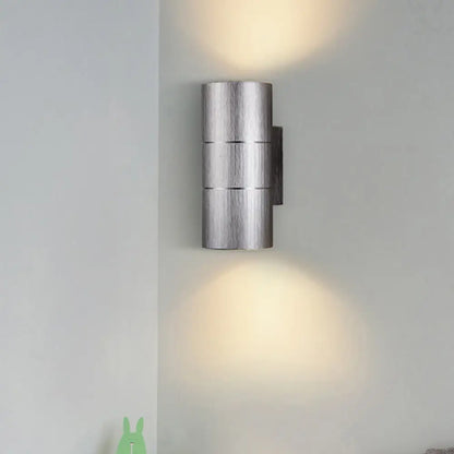DecorBites™ DecorBites™ Modern Metal LED Up and Down Wall Sconce - 1 Light Black/Grey/Gold Wall Lamp for Bathroom
