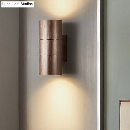 DecorBites™ DecorBites™ Modern Metal LED Up and Down Wall Sconce - 1 Light Black/Grey/Gold Wall Lamp for Bathroom