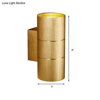 DecorBites™ DecorBites™ Modern Metal LED Up and Down Wall Sconce - 1 Light Black/Grey/Gold Wall Lamp for Bathroom