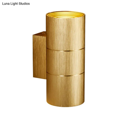 DecorBites™ DecorBites™ Modern Metal LED Up and Down Wall Sconce - 1 Light Black/Grey/Gold Wall Lamp for Bathroom