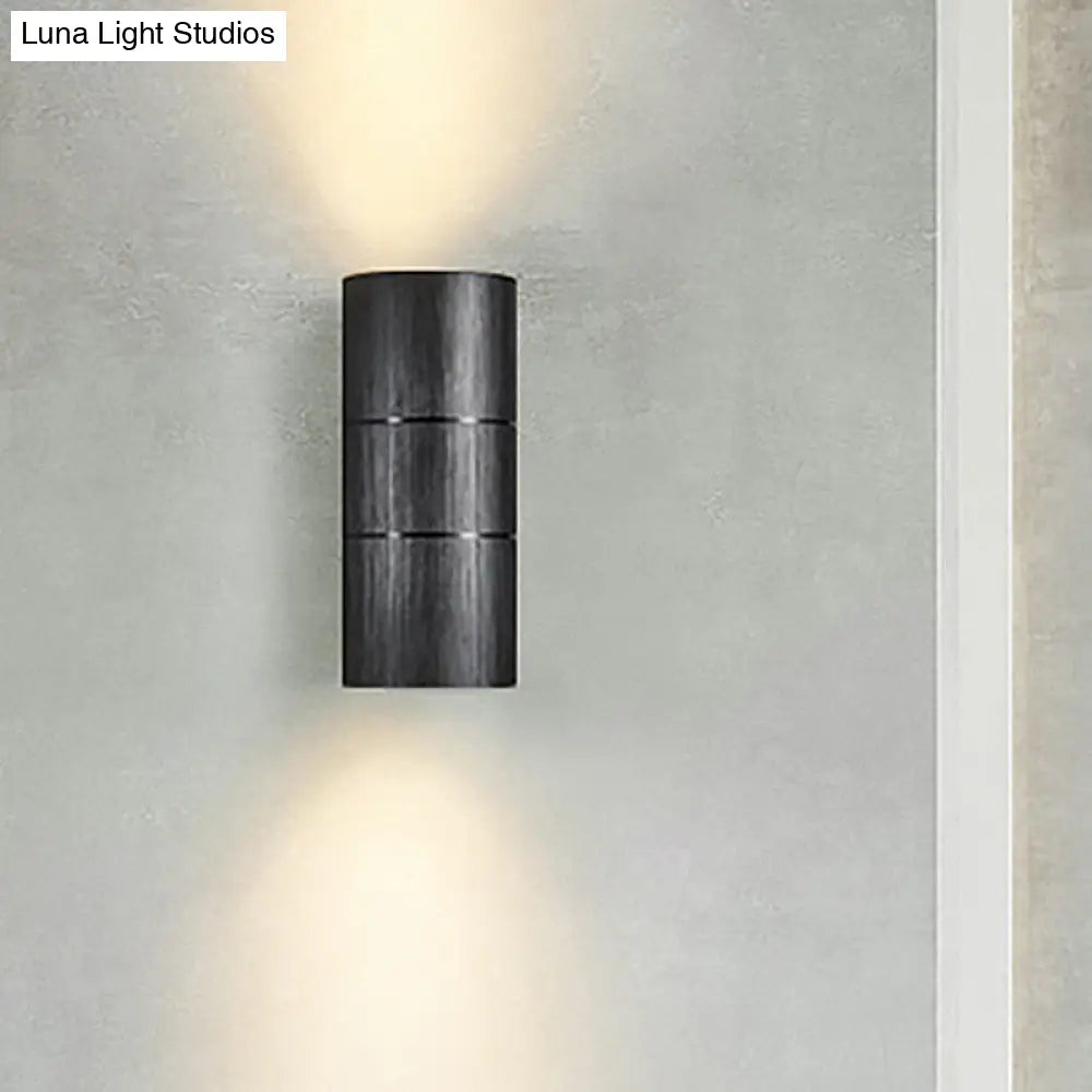 DecorBites™ DecorBites™ Modern Metal LED Up and Down Wall Sconce - 1 Light Black/Grey/Gold Wall Lamp for Bathroom