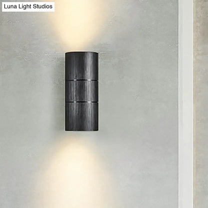 DecorBites™ DecorBites™ Modern Metal LED Up and Down Wall Sconce - 1 Light Black/Grey/Gold Wall Lamp for Bathroom
