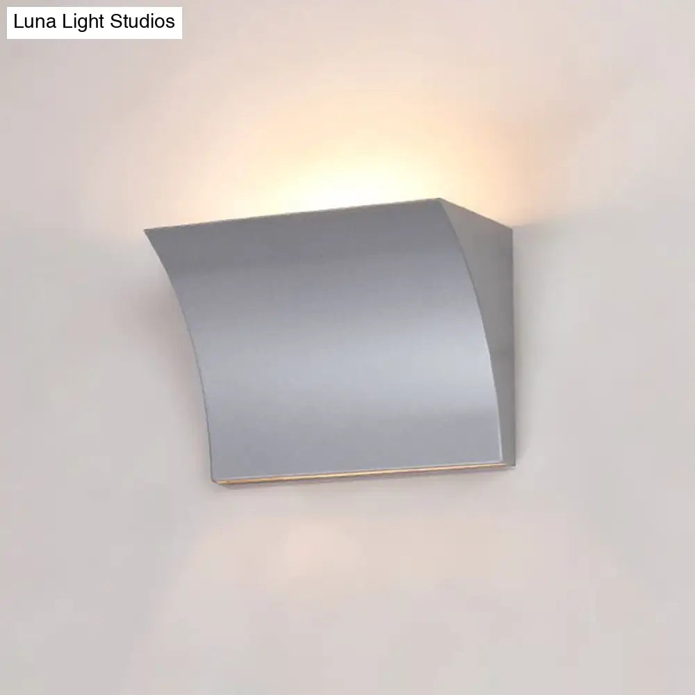 DecorBites™ DecorBites™ Modern Metal LED Wall Sconce Light Fixture for Living Room - Black/Silver Slide Design