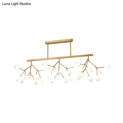 ديكوربايتس™ - مصباح جزيرة معدني خطي حديث: تركيبات إضاءة LED متفرعة