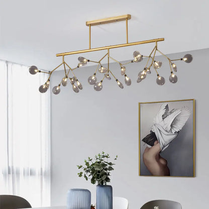 ديكوربايتس™ - مصباح جزيرة معدني خطي حديث: تركيبات إضاءة LED متفرعة