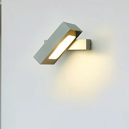 DecorBites™ DecorBites™ Modern Metal Rectangular Wall Sconce – LED Wall Mount Light with Rotatable Design (Black/White/Grey)