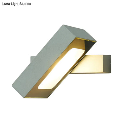 DecorBites™ DecorBites™ Modern Metal Rectangular Wall Sconce – LED Wall Mount Light with Rotatable Design (Black/White/Grey)