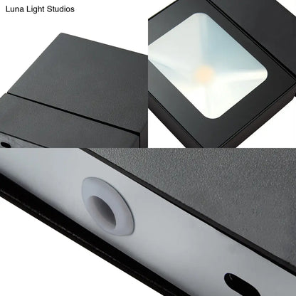 DecorBites™ DecorBites™ Modern Metal Rectangular Wall Sconce – LED Wall Mount Light with Rotatable Design (Black/White/Grey)