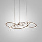 Modern Metal Strip Chandelier Pendant Light for Restaurants with Hanging Cord