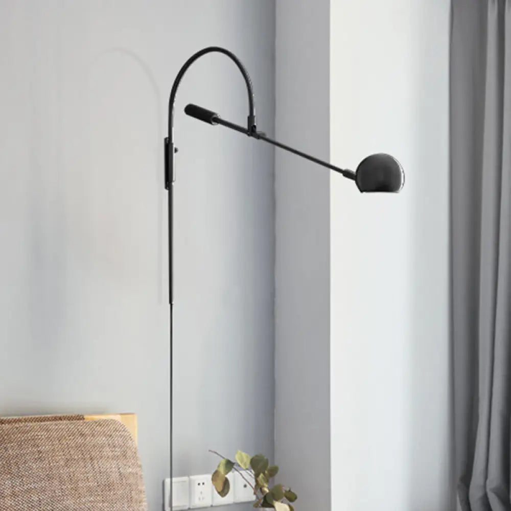 DecorBites™ DecorBites™ Modern Metal Wall Sconce Light: Globe Design, LED Brass/Black Wall Lighting for Living Room