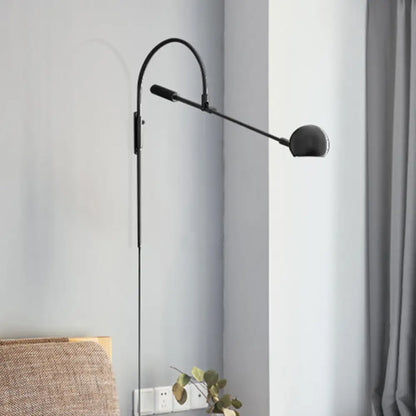DecorBites™ DecorBites™ Modern Metal Wall Sconce Light: Globe Design, LED Brass/Black Wall Lighting for Living Room