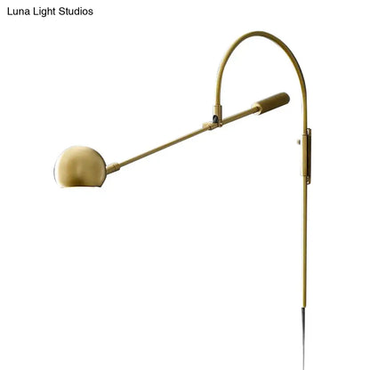 DecorBites™ DecorBites™ Modern Metal Wall Sconce Light: Globe Design, LED Brass/Black Wall Lighting for Living Room