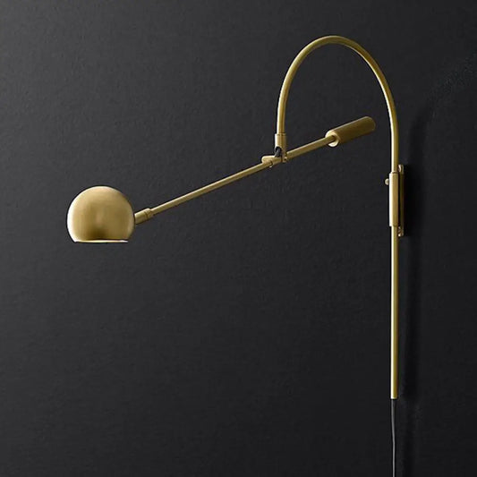 DecorBites™ DecorBites™ Modern Metal Wall Sconce Light: Globe Design, LED Brass/Black Wall Lighting for Living Room