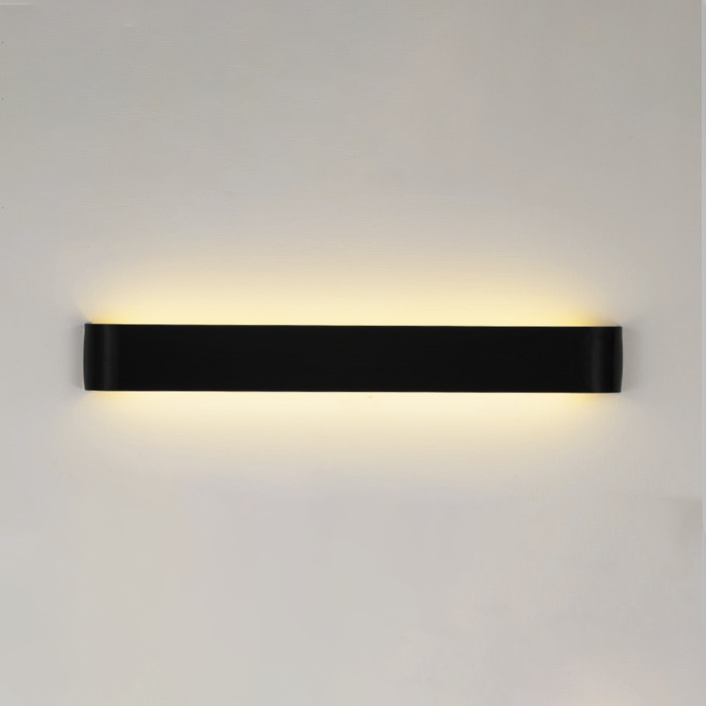 Modern Metal Wall Sconces - Black / 24 cm (9.4”)