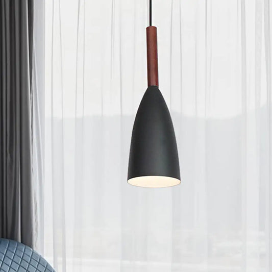 Modern Metallic Cone Pendant Lamp – Stylish Hanging Light for Restaurants