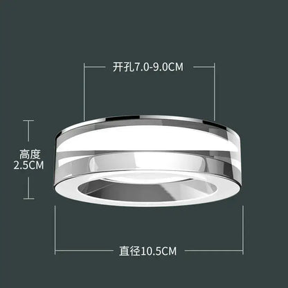 Modern metallic crystal led ceiling spotlight with polished chrome and frosted glass panels for bedroom decorbites crystal led