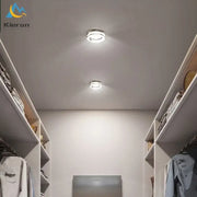 Two modern metallic crystal led ceiling spotlight fixtures with bright white illumination for bedroom decorbites crystal led lighting