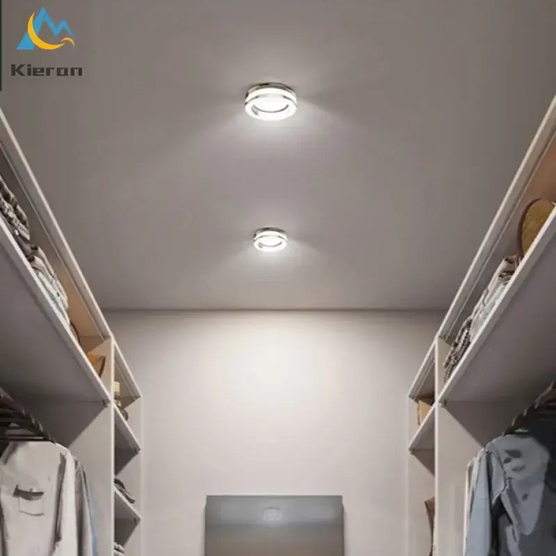 Two modern metallic crystal led ceiling spotlight fixtures with bright white illumination for bedroom decorbites crystal led lighting