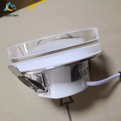 White and chrome finished modern metallic decorbites crystal led ceiling spotlight with clear lens cover for bedroom decor