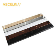 Ascelina wall-mounted coat rack with five metallic hooks in gold silver white bronze and black decorbites ceiling plate design
