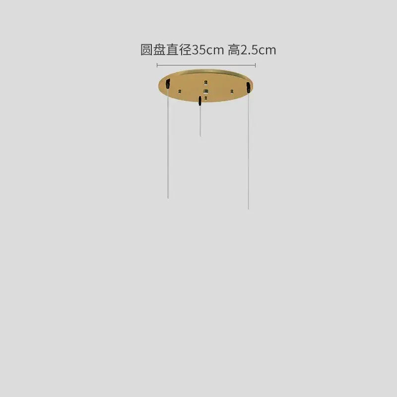 Gold-colored modern metallic glass ball electroplate pendant light with three cords for kitchen decorbites glass ball design
