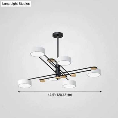 مصباح معلق معدني حديث مع تصميم ثريا متفرعة متعددة الطبقات لغرفة المعيشة