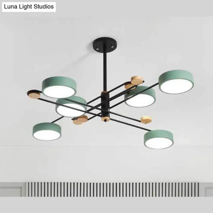 مصباح معلق معدني حديث مع تصميم ثريا متفرعة متعددة الطبقات لغرفة المعيشة