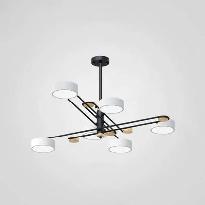 مصباح معلق معدني حديث مع تصميم ثريا متفرعة متعددة الطبقات لغرفة المعيشة