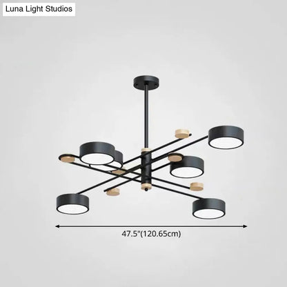 مصباح معلق معدني حديث مع تصميم ثريا متفرعة متعددة الطبقات لغرفة المعيشة