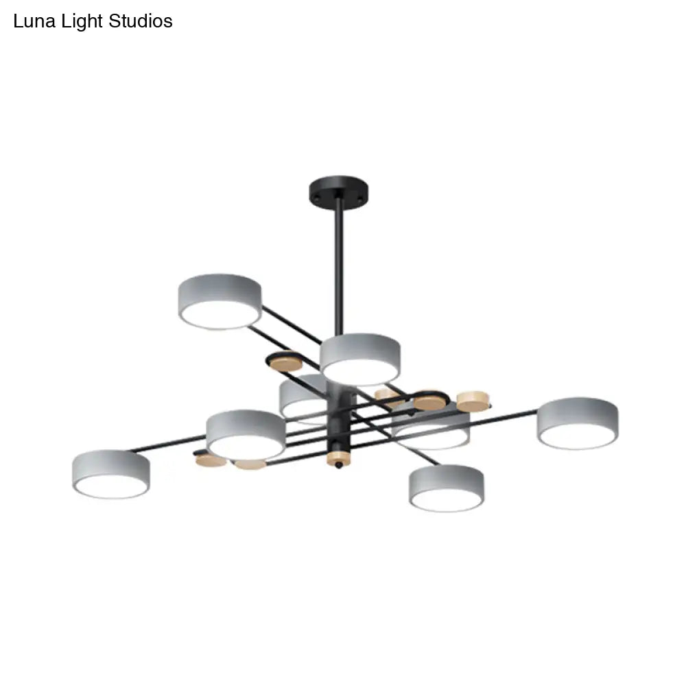 مصباح معلق معدني حديث مع تصميم ثريا متفرعة متعددة الطبقات لغرفة المعيشة