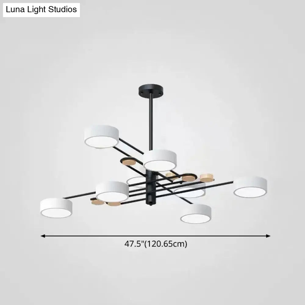 مصباح معلق معدني حديث مع تصميم ثريا متفرعة متعددة الطبقات لغرفة المعيشة