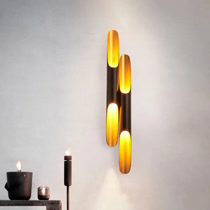 DecorBites™ DecorBites™ Modern Metallic Pipe Wall Sconce Lamp 1/2-Light Black Fixture for Living Room - 23.5"/27.5" Wide