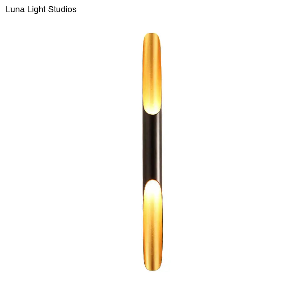 DecorBites™ DecorBites™ Modern Metallic Pipe Wall Sconce Lamp 1/2-Light Black Fixture for Living Room - 23.5"/27.5" Wide