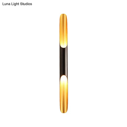 DecorBites™ DecorBites™ Modern Metallic Pipe Wall Sconce Lamp 1/2-Light Black Fixture for Living Room - 23.5"/27.5" Wide