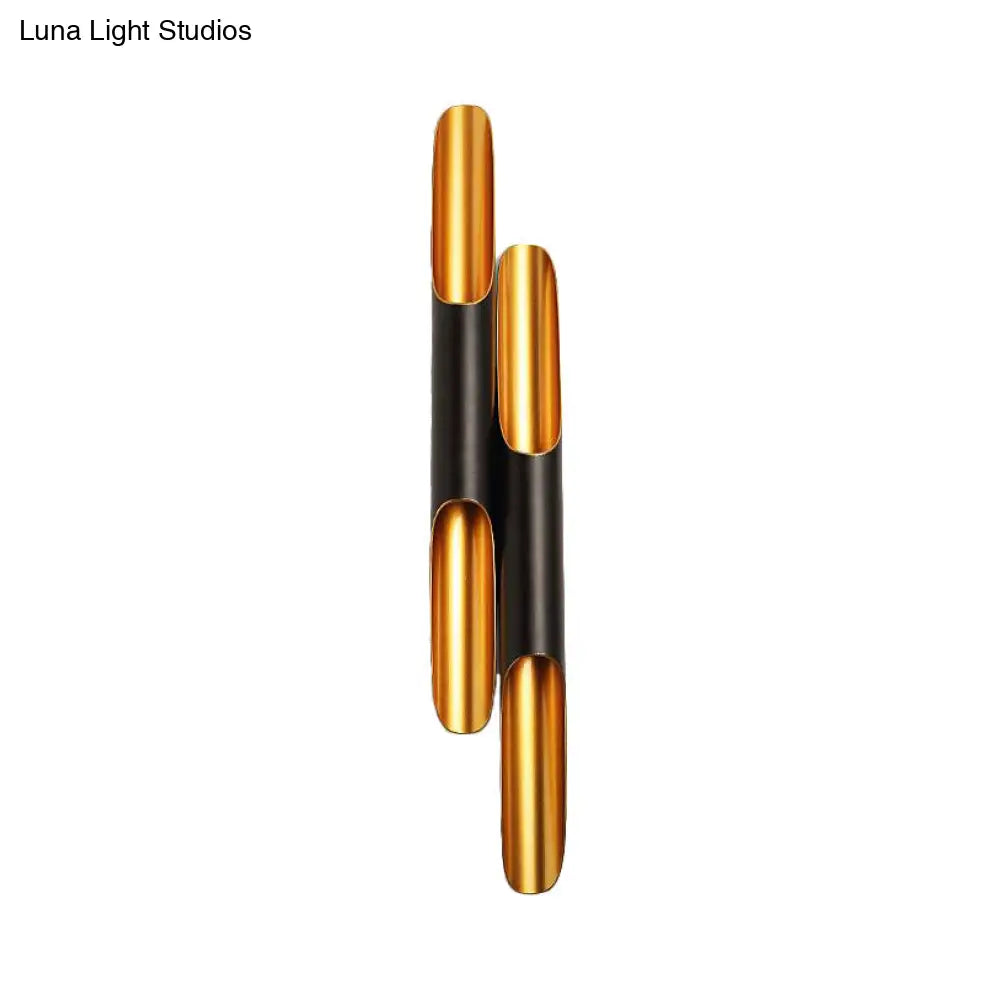 DecorBites™ DecorBites™ Modern Metallic Pipe Wall Sconce Lamp 1/2-Light Black Fixture for Living Room - 23.5"/27.5" Wide