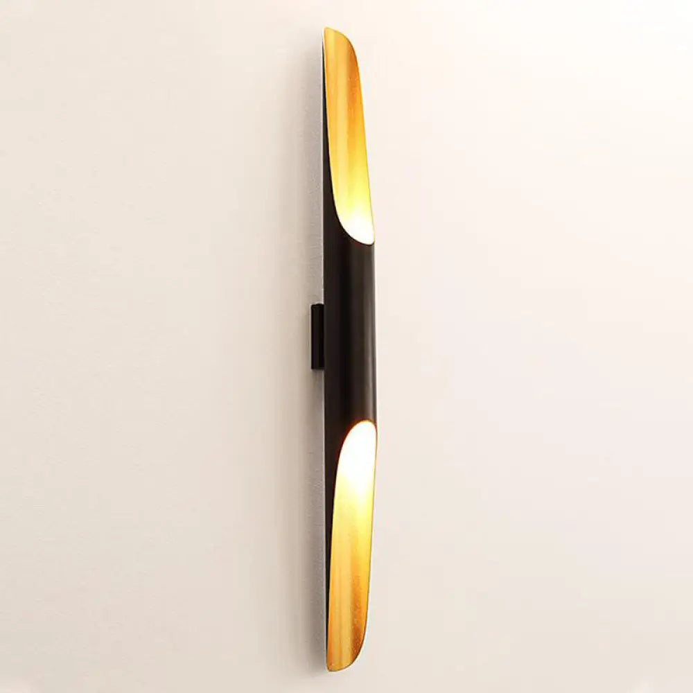 DecorBites™ DecorBites™ Modern Metallic Pipe Wall Sconce Lamp 1/2-Light Black Fixture for Living Room - 23.5"/27.5" Wide