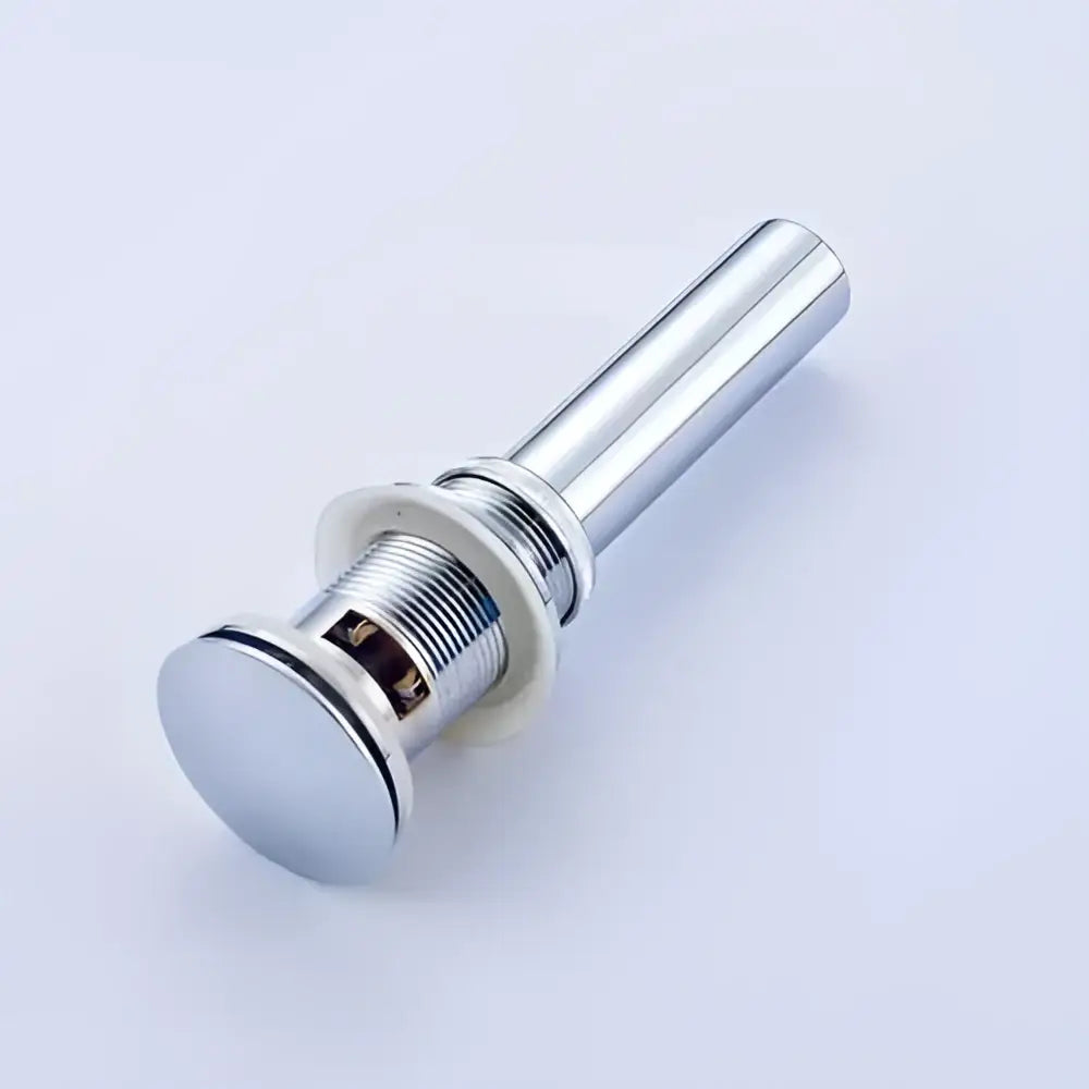 Modern metallic pop up bathroom basin waste with chrome finish and threaded body for decorbites bathroom basin use
