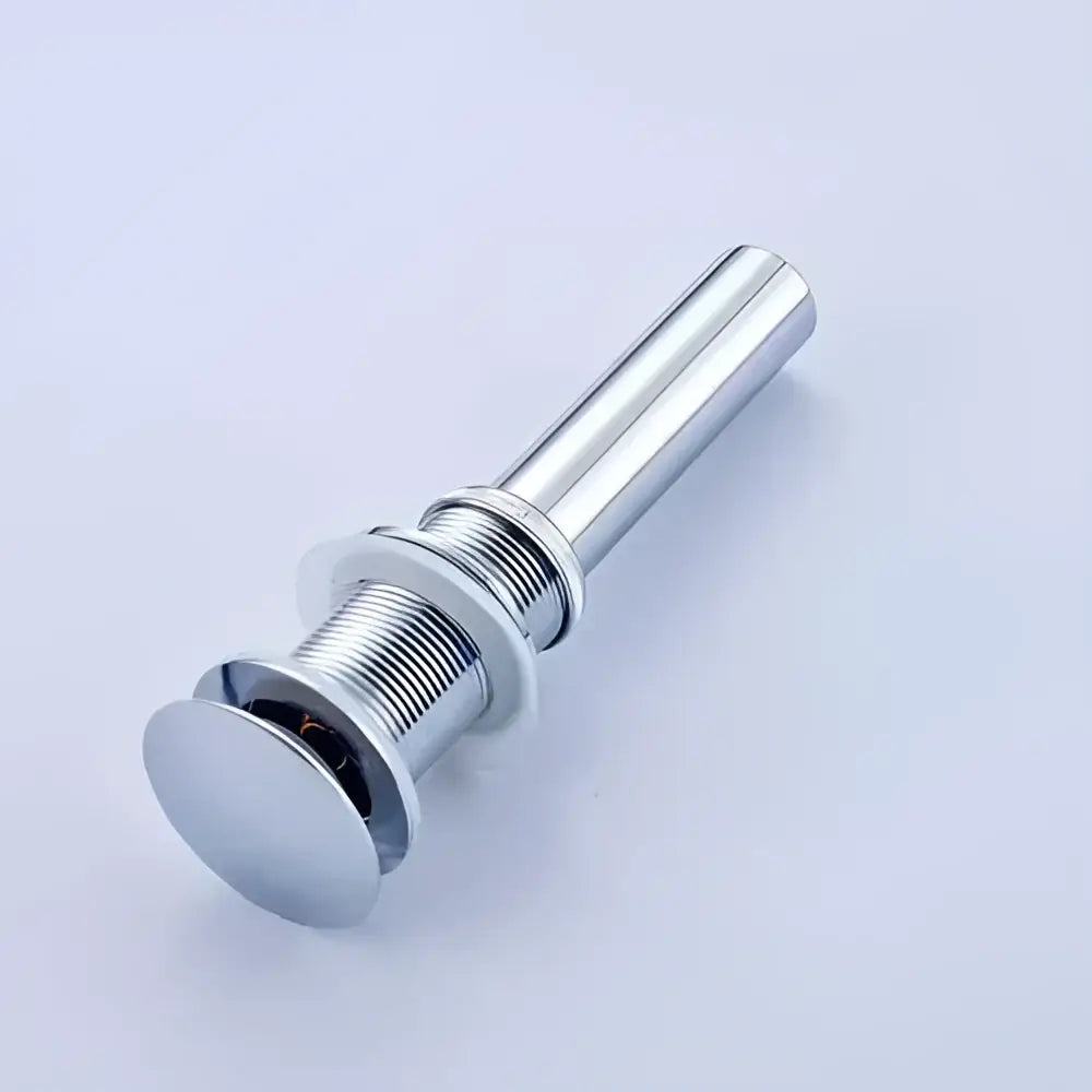 Modern metallic pop up bathroom basin waste with chrome finish and threaded body for decorbites bathroom basin drain