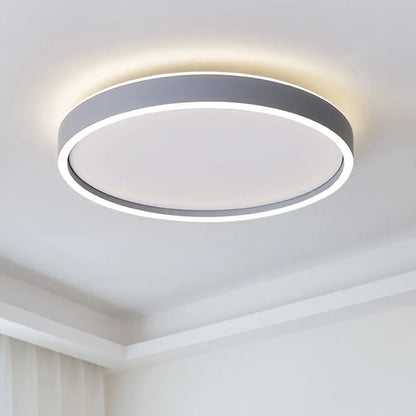 DecorBites™ DecorBites™ Modern Metallic Round LED Flushmount Ceiling Light, White/Warm Light, 16"/19.5" Dia