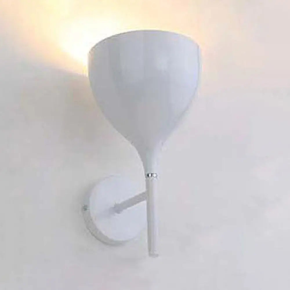 DecorBites™ DecorBites™ Modern Metallic Sconce Light Fixture with Funnel Shade - Silver/Black