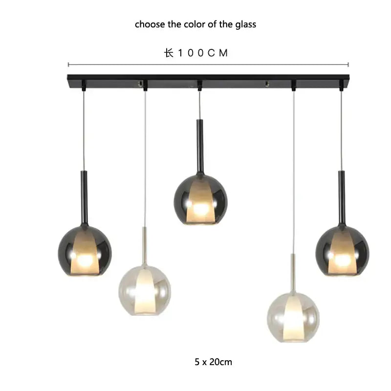 Modern black and clear glass pendant light with sleek minimalist design decorbites designer glass chandelier