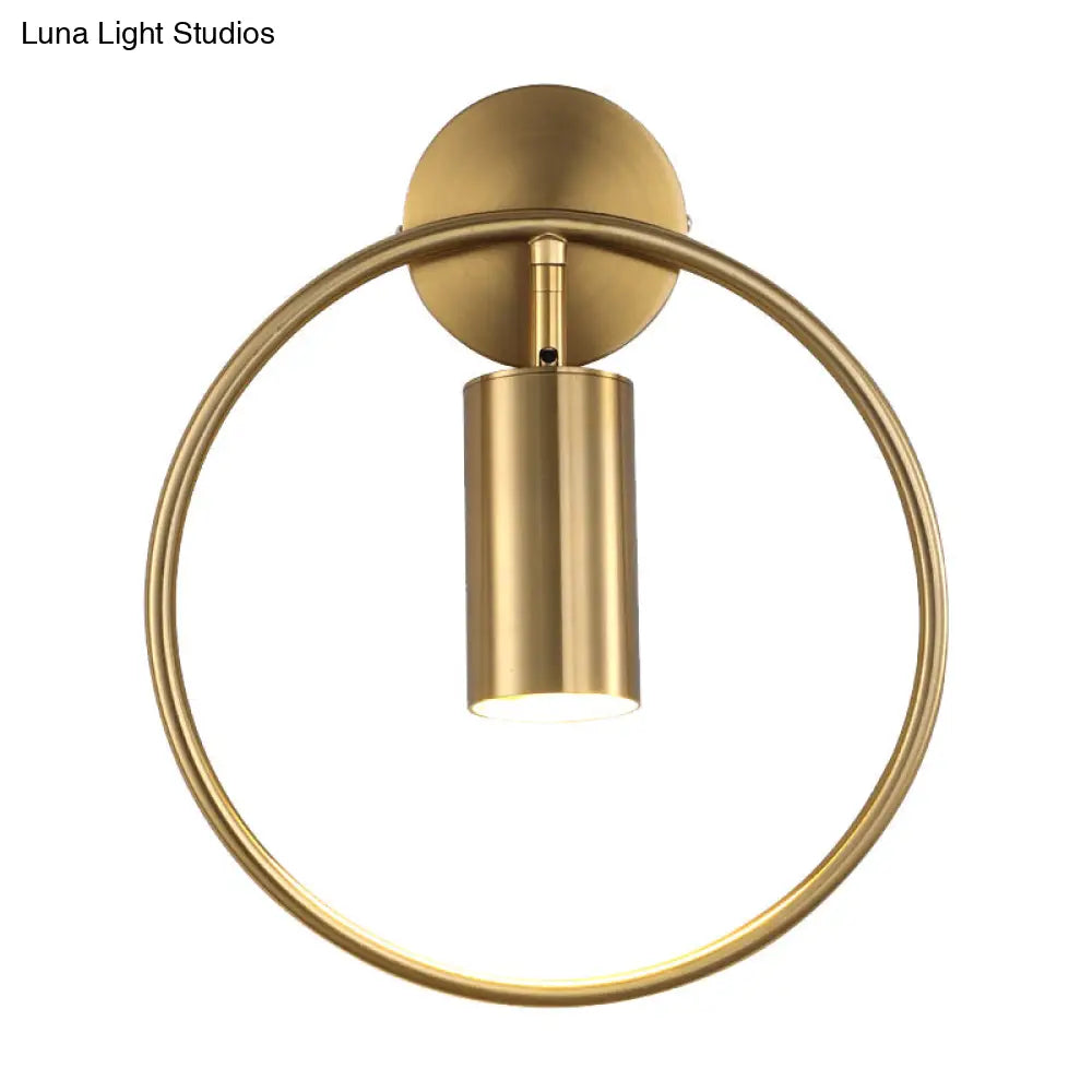 DecorBites™ DecorBites™ Modern Metallic Wall Sconce Light Fixture - Single Bulb, Black/Brass Finish