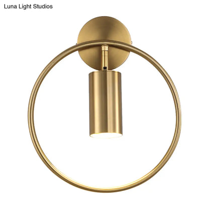 DecorBites™ DecorBites™ Modern Metallic Wall Sconce Light Fixture - Single Bulb, Black/Brass Finish