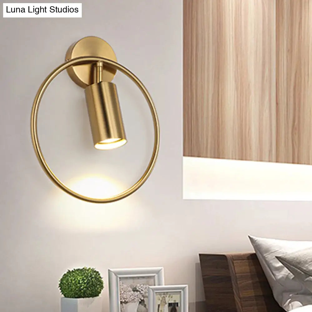 DecorBites™ DecorBites™ Modern Metallic Wall Sconce Light Fixture - Single Bulb, Black/Brass Finish
