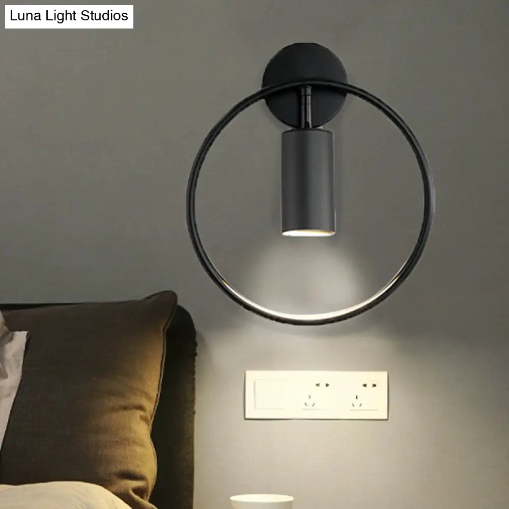 DecorBites™ DecorBites™ Modern Metallic Wall Sconce Light Fixture - Single Bulb, Black/Brass Finish