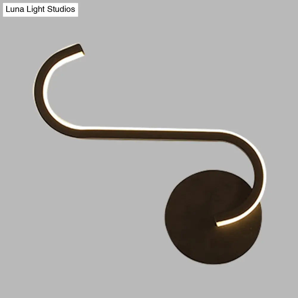 DecorBites™ DecorBites™ Modern Metallic Wall Sconce Lighting - Minimalist LED Black Wall Mount Lamp in Warm/White Light for Living Room