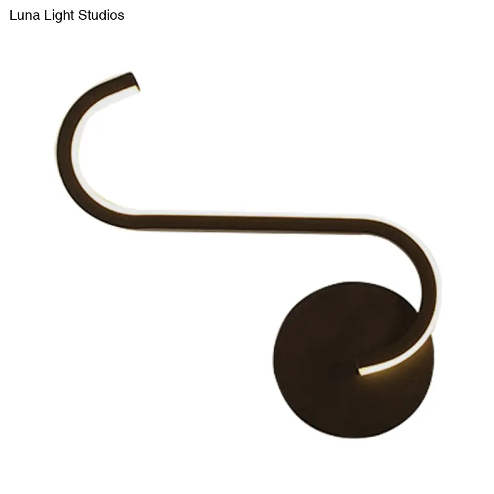 DecorBites™ DecorBites™ Modern Metallic Wall Sconce Lighting - Minimalist LED Black Wall Mount Lamp in Warm/White Light for Living Room