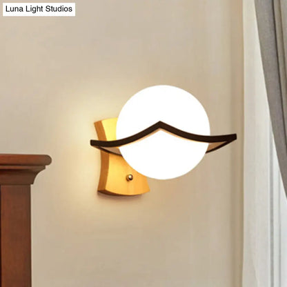 DecorBites™ DecorBites™ Modern Milk Glass Wall Lamp - White Bedside Sconce Light