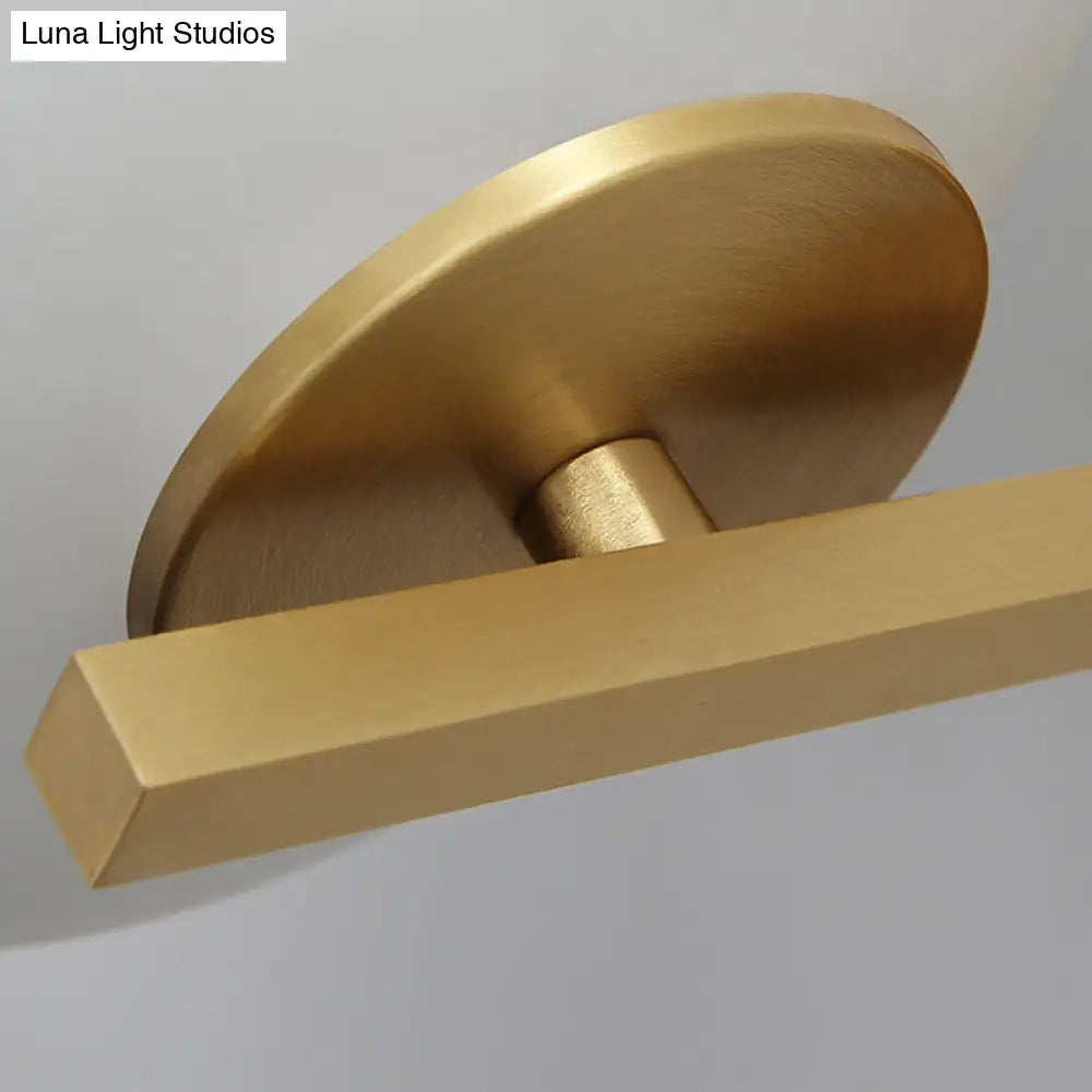 DecorBites™ DecorBites™ Modern Milk Glass Wall Sconce with Brass Finish